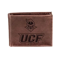 Brown UCF Knights Bi-Fold Leather Wallet