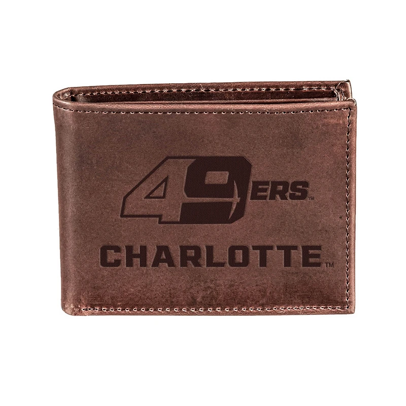 Brown Charlotte 49ers Bi-Fold Leather Wallet