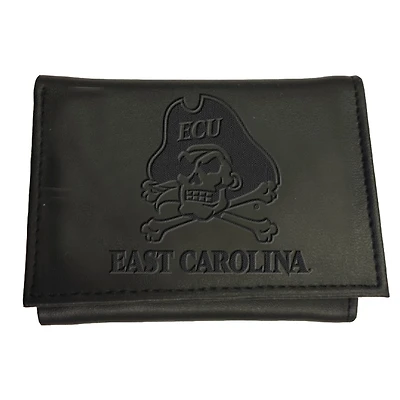 Black ECU Pirates Hybrid Tri-Fold Wallet