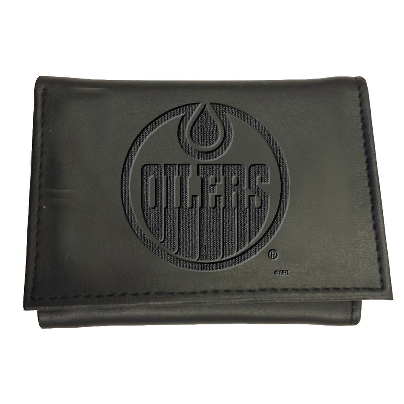 Black Edmonton Oilers Hybrid Tri-Fold Wallet