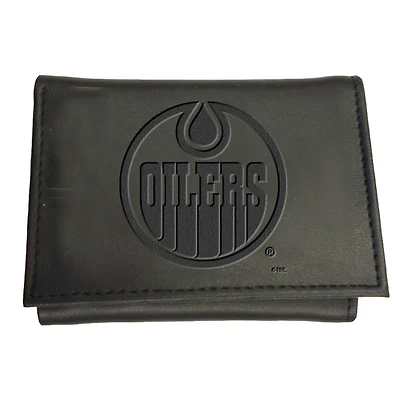 Black Edmonton Oilers Hybrid Tri-Fold Wallet