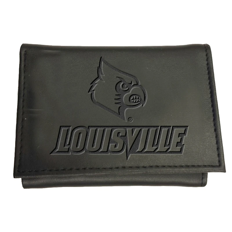 Black Louisville Cardinals Hybrid Tri-Fold Wallet