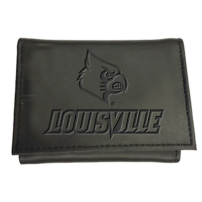 Black Louisville Cardinals Hybrid Tri-Fold Wallet