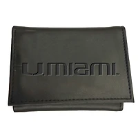 Black Miami Hurricanes Hybrid Tri-Fold Wallet