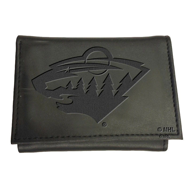 Black Minnesota Wild Hybrid Tri-Fold Wallet