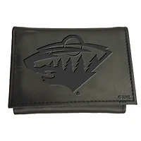 Black Minnesota Wild Hybrid Tri-Fold Wallet