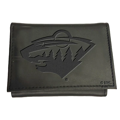 Black Minnesota Wild Hybrid Tri-Fold Wallet
