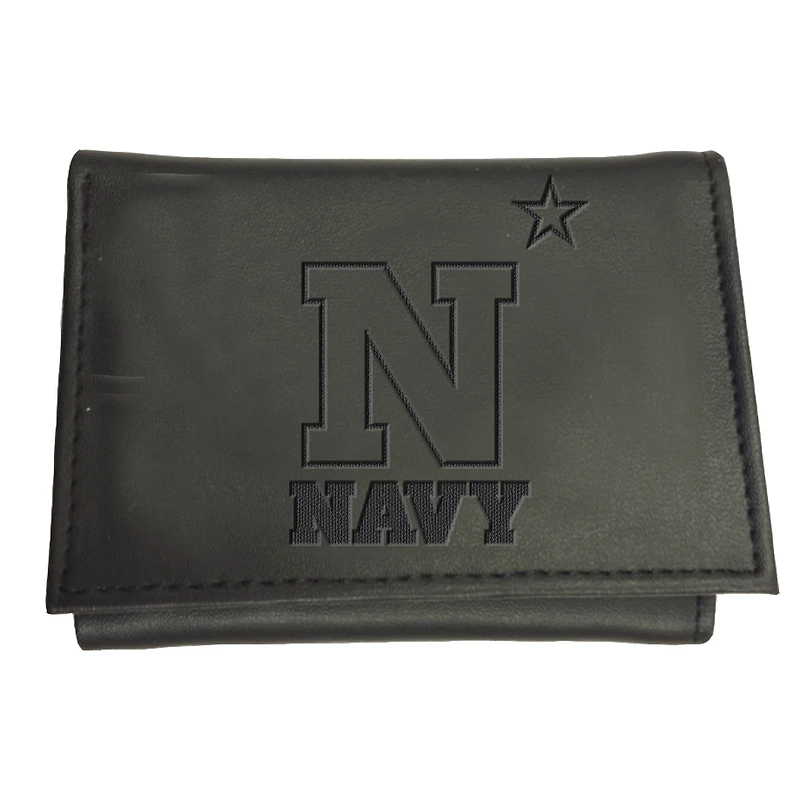 Black Navy Midshipmen Hybrid Tri-Fold Wallet
