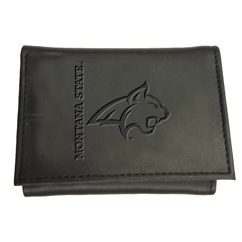 Black Montana State Bobcats Hybrid Tri-Fold Wallet