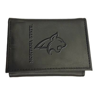 Black Montana State Bobcats Hybrid Tri-Fold Wallet