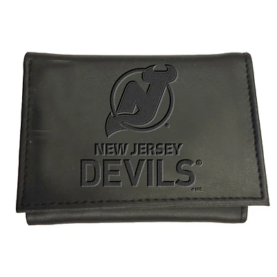 Black New Jersey Devils Hybrid Tri-Fold Wallet