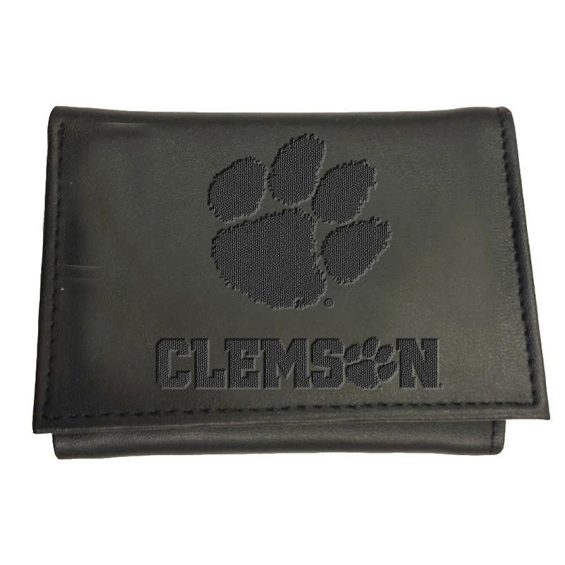 Black Clemson Tigers Hybrid Tri-Fold Wallet