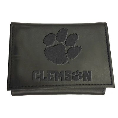 Black Clemson Tigers Hybrid Tri-Fold Wallet