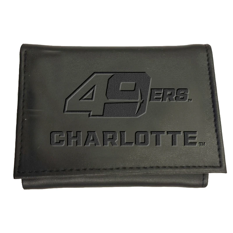 Black Charlotte 49ers Hybrid Tri-Fold Wallet