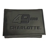 Black Charlotte 49ers Hybrid Tri-Fold Wallet