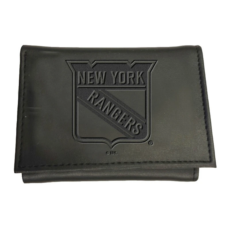 Black New York Rangers Hybrid Tri-Fold Wallet