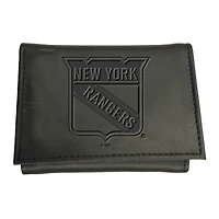 Black New York Rangers Hybrid Tri-Fold Wallet
