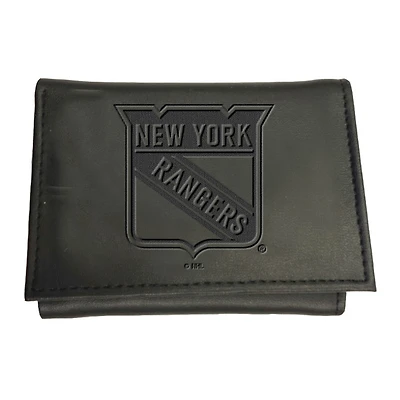 Black New York Rangers Hybrid Tri-Fold Wallet