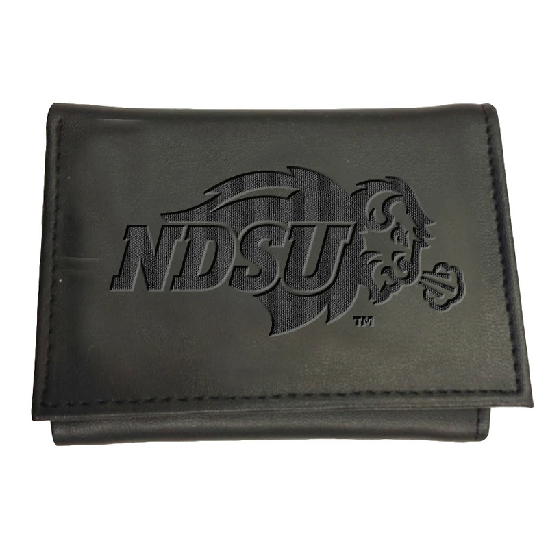 Black NDSU Bison Hybrid Tri-Fold Wallet