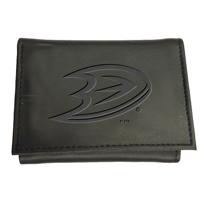 Black Anaheim Ducks Hybrid Tri-Fold Wallet