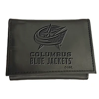 Black Columbus Blue Jackets Hybrid Tri-Fold Wallet