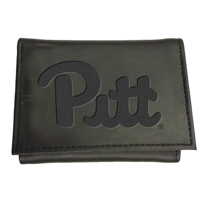 Black Pitt Panthers Hybrid Tri-Fold Wallet