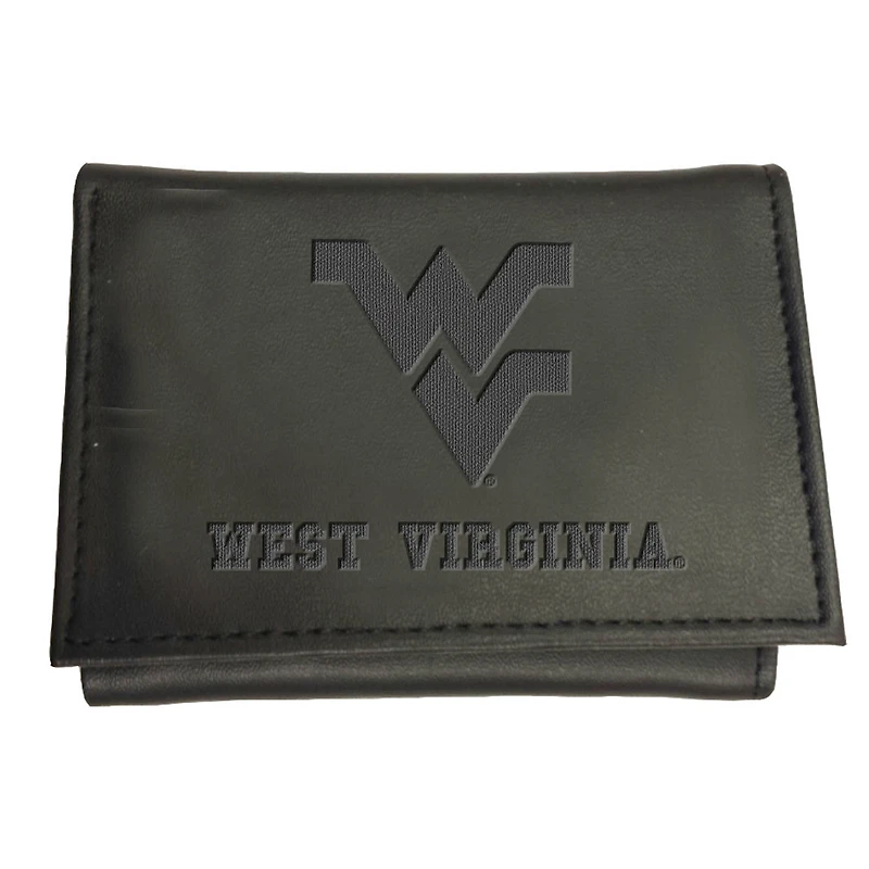 Black West Virginia Mountaineers Hybrid Tri-Fold Wallet
