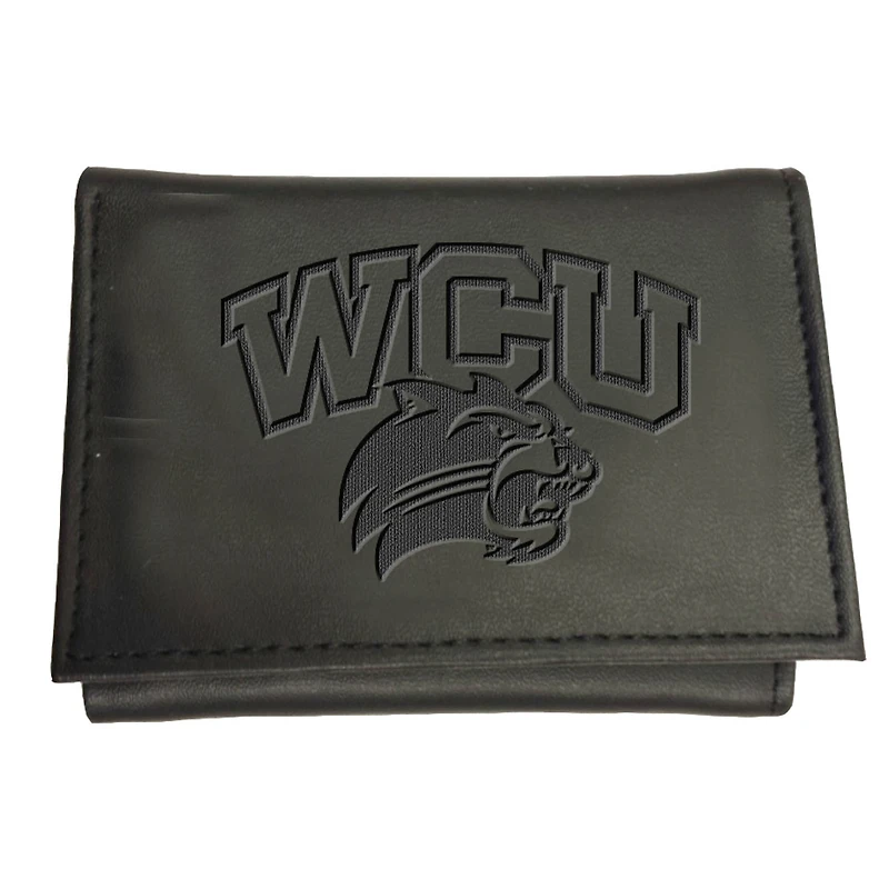 Black Western Carolina Catamounts Hybrid Tri-Fold Wallet