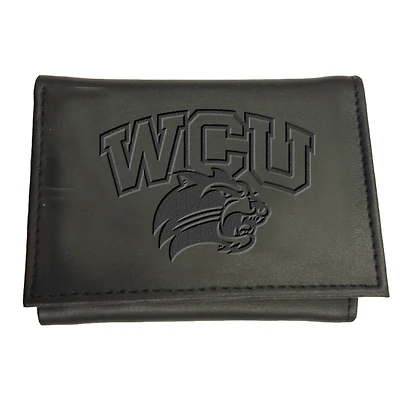 Black Western Carolina Catamounts Hybrid Tri-Fold Wallet