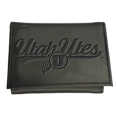 Black Utah Utes Hybrid Tri-Fold Wallet
