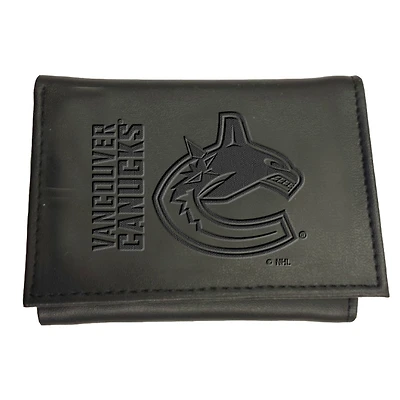 Black Vancouver Canucks Hybrid Tri-Fold Wallet