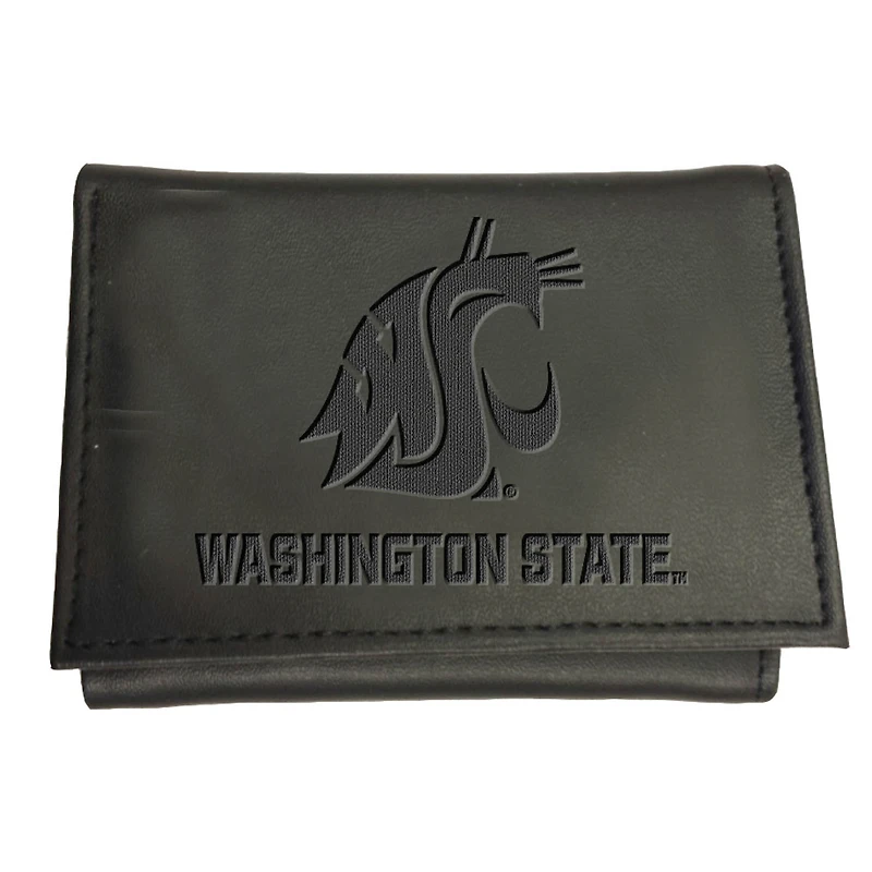 Black Washington State Cougars Hybrid Tri-Fold Wallet