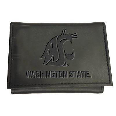 Black Washington State Cougars Hybrid Tri-Fold Wallet