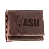 Brown Arizona State Sun Devils Leather Tri-Fold Wallet