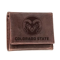 Brown Colorado State Rams Leather Tri-Fold Wallet