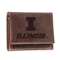 Brown Illinois Fighting Illini Leather Tri-Fold Wallet