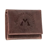 Brown Virginia Military Institute Keydets Leather Tri-Fold Wallet
