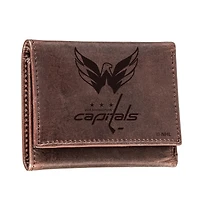 Brown Washington Capitals Leather Tri-Fold Wallet