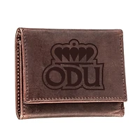 Brown Old Dominion Monarchs Leather Tri-Fold Wallet
