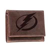Brown Tampa Bay Lightning Leather Tri-Fold Wallet