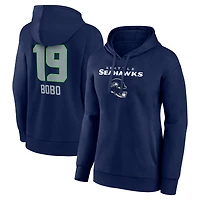 Women's Jake Bobo College Navy Seattle Seahawks Team Wordmark Player Name & Number Pullover Hoodie