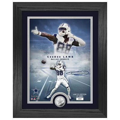 Highland Mint CeeDee Lamb Dallas Cowboys 13" x 16" Legends Silver Coin Photo Mint
