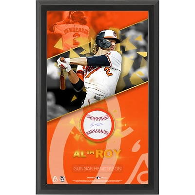 Gunnar Henderson Baltimore Orioles Autographed Framed 2023 American League Rookie of the Year Baseball Shadowbox
