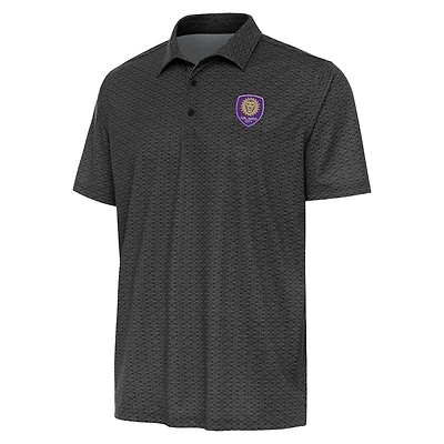 Men's Antigua  Black Orlando City SC Relic Polo