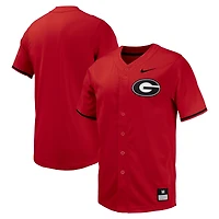 Men's Nike Red Georgia Bulldogs Replica Full-Button Baseball Jersey