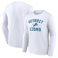 Men's  White Detroit Lions Victory Arch Long Sleeve T-Shirt