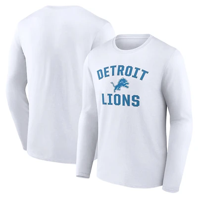 Men's  White Detroit Lions Victory Arch Long Sleeve T-Shirt