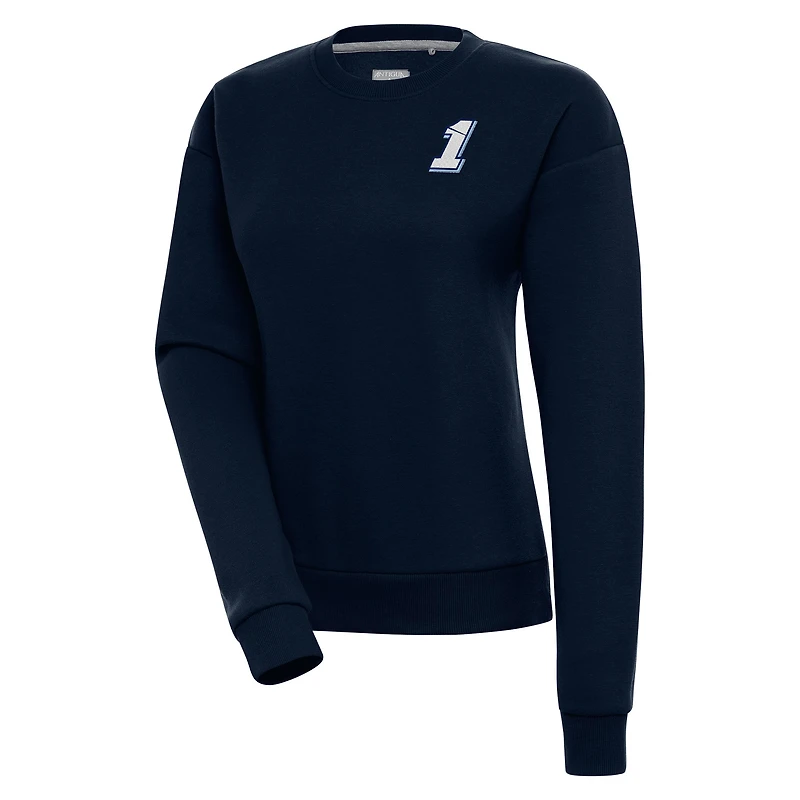 Women's Antigua Navy Ross Chastain Victory Crewneck Pullover Sweatshirt