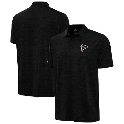 Men's Antigua  Heather Black Atlanta Falcons Layout Polo