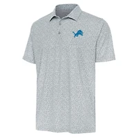Men's Antigua  Gray Detroit Lions Terrace Polo